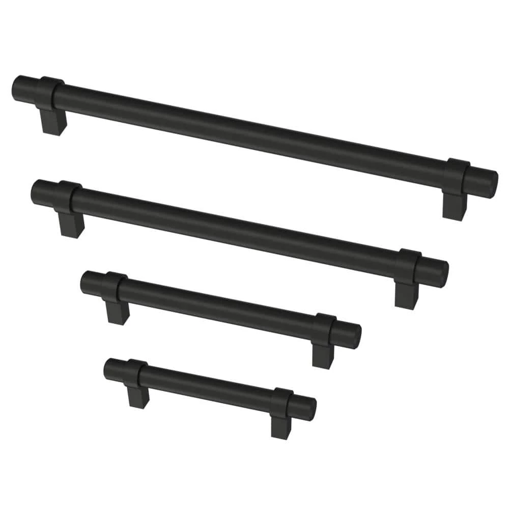 Liberty Essentials Wrapped Bar 5-1/16 in. (128 mm) Matte Black Cabinet Drawer Pull (24-Pack) - Image 5