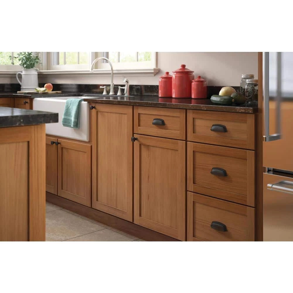 Liberty Craftsman 3 in. (76 mm) Matte Black Cabinet Drawer Cup Pull - Image 4