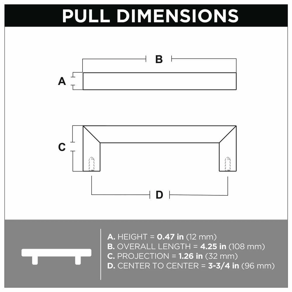 Liberty Modern Square Bar Pull 3-3/4 in. (96 mm) Stainless Steel Drawer Pull - Image 5