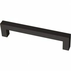 Liberty Modern Square Bar 5-1/16" (128mm) Center-to-Center Matte Black Drawer Pull (10-pack)