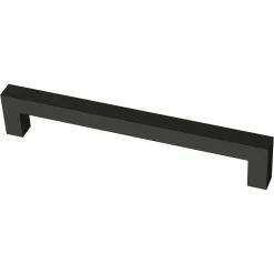 Liberty Modern Square Bar 6-5/16 in. (160 mm) Center-to-Center Matte Black Drawer Pull (10-Pack)