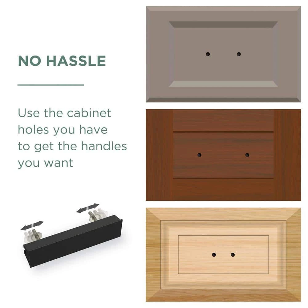 Liberty Inclination 1 in. to 4 in. (25 mm to 102 mm) Matte Black Adjustable Drawer Pull - Image 5