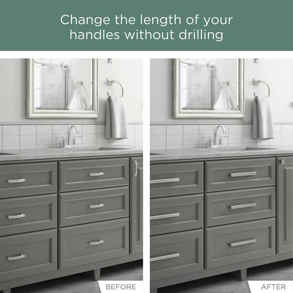 Liberty Inclination 2 in. to 8-13/16 in. (51 mm to 224 mm) Satin Nickel Adjustable Drawer Pull - Image 6