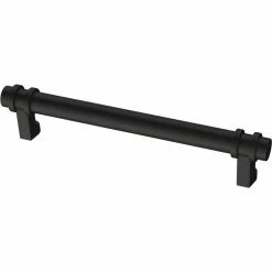 Liberty Classic Ringed 5-1/16 in. (128 mm) Matte Black Drawer Pull