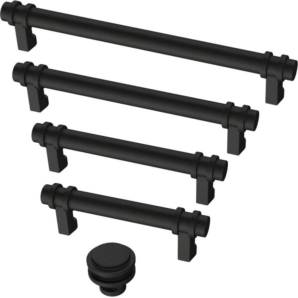 Liberty Classic Ringed 5-1/16 in. (128 mm) Matte Black Drawer Pull - Image 5