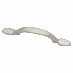 Liberty Classic 3 in. (76 mm) Center-to-Center Satin Nickel Smooth Spoon Foot Drawer Pull