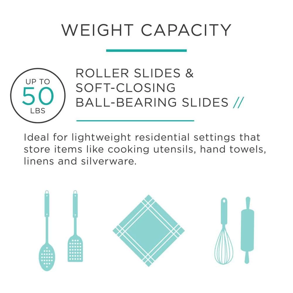 Liberty 22 in. Soft Close Full Extension Side Mount Ball Bearing Drawer Slide 1-Pair (2 Pieces) - Image 14