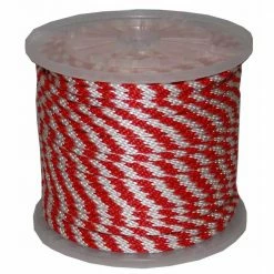 T.W. Evans Cordage 3/8 in. x 500 ft. Solid Braid Multi-Filament Polypropylene Derby Rope in Red and White