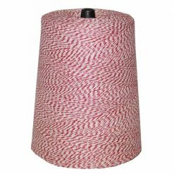 T.W. Evans Cordage 4-Ply 9600 ft. 2 lb. Twine Cone in Variegated Red and White