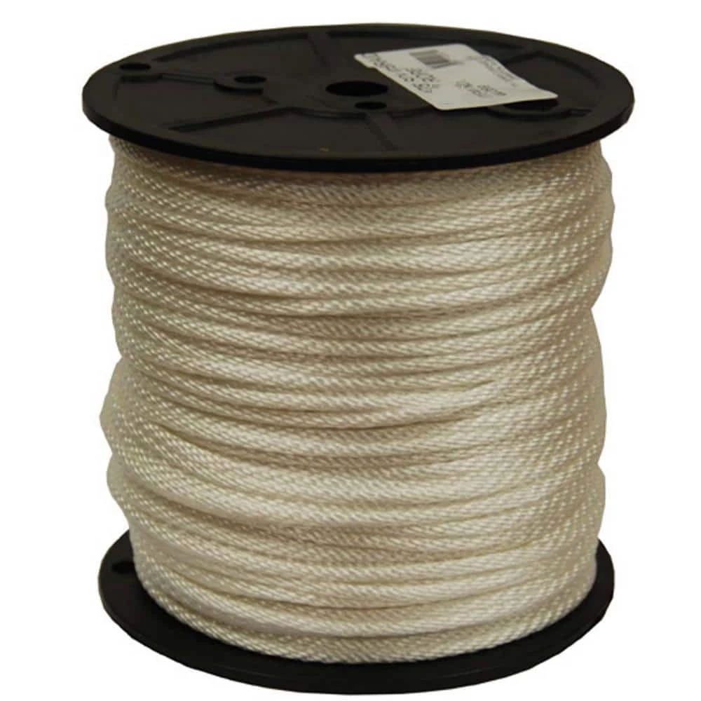 T.W. Evans Cordage #4 - 1/8 in. Solid Braid Nylon Rope 250 ft. Spool