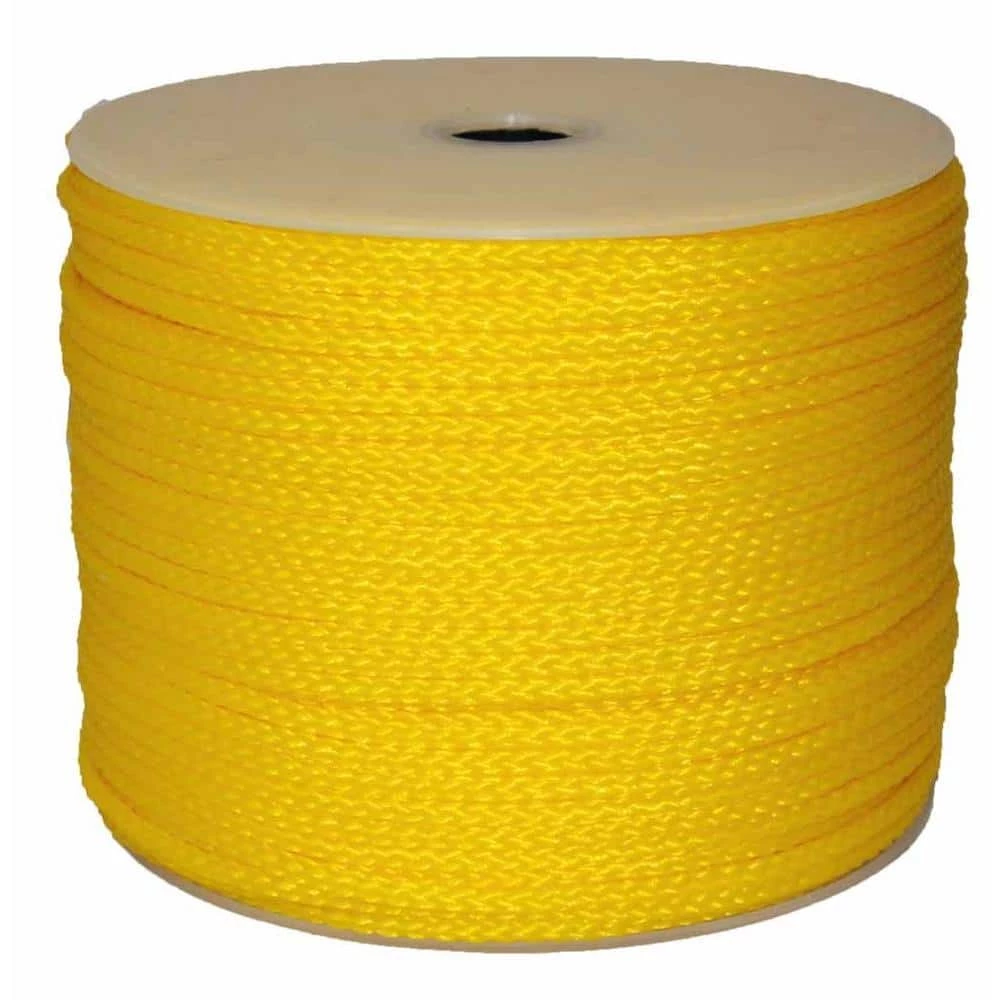 T.W. Evans Cordage 5/16 in. x 500 ft. Hollow Braid Polypro Rope in Yellow