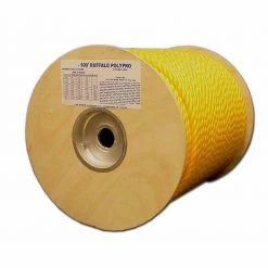 T.W. Evans Cordage 5/16 in. x 600 ft. Buffalo Twisted Polypro Rope in Yellow